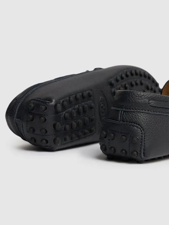 TOD&#x27;S JUNIOR   Gommino leather loafers w/laces 