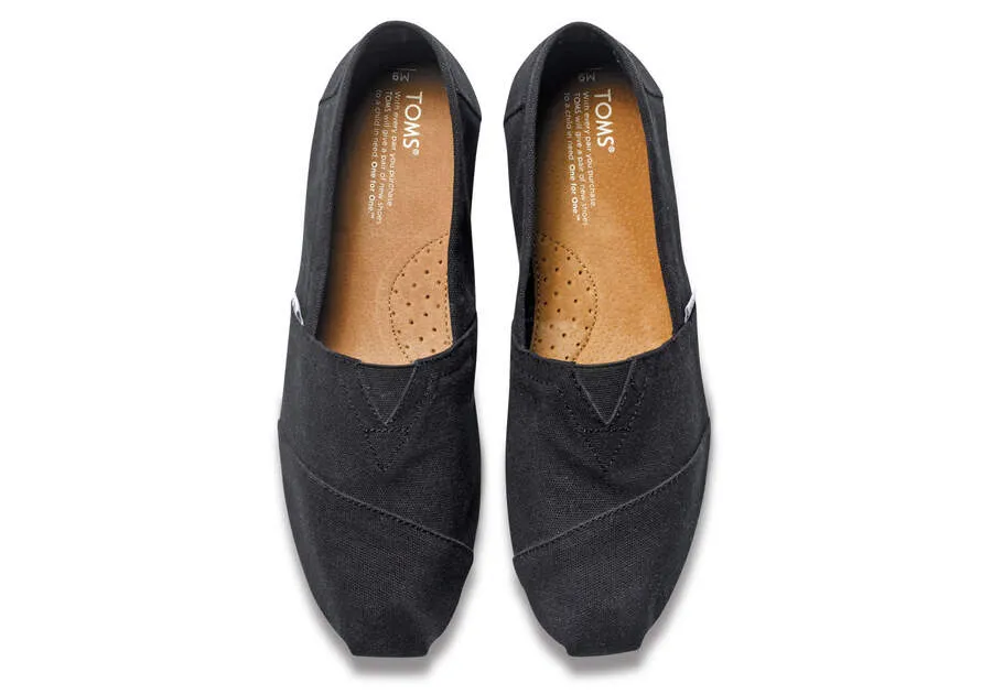 TOMS Mens Classic Canvas Espadrilles - Black