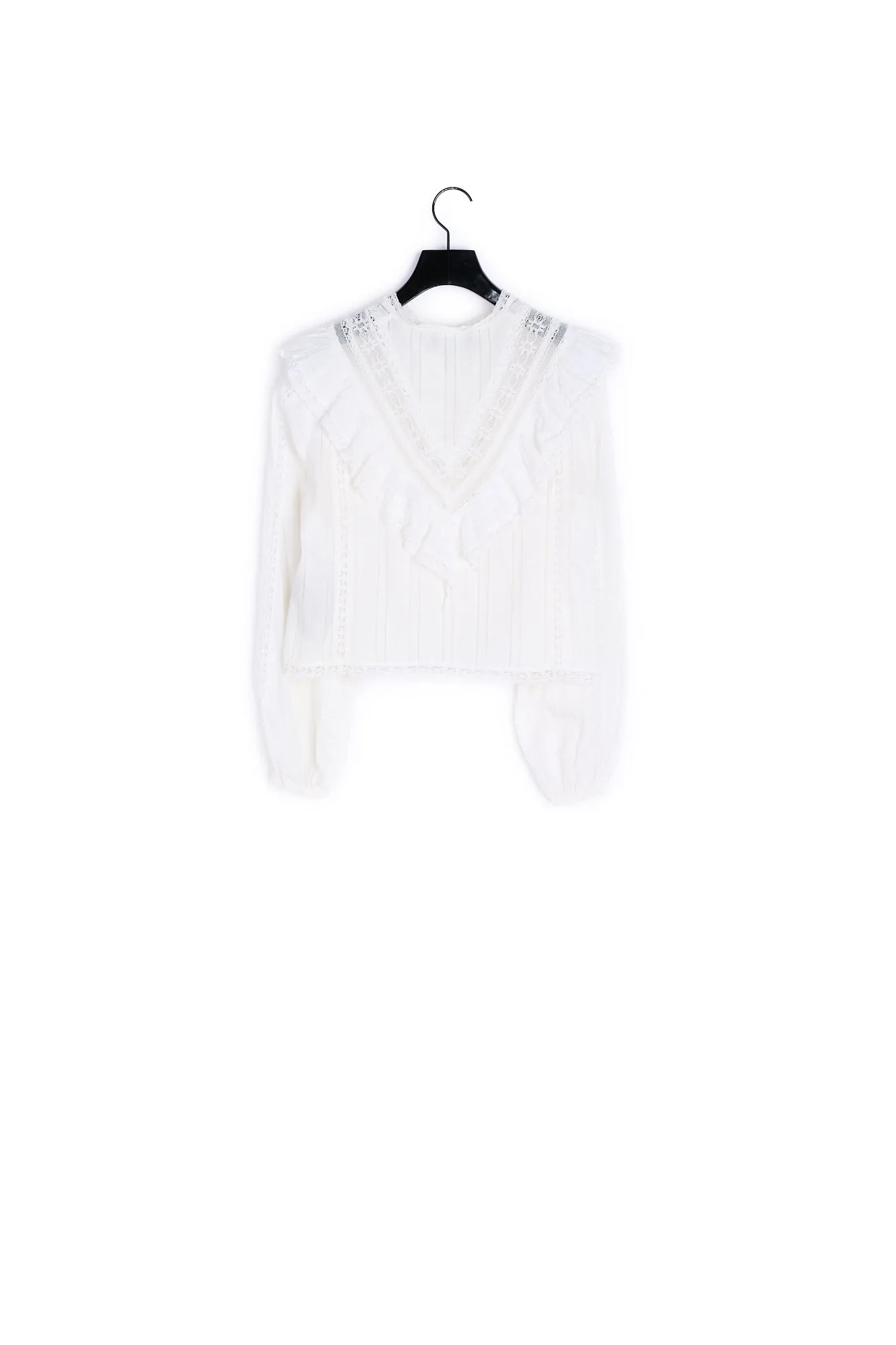 Top coton blanc détails brodés