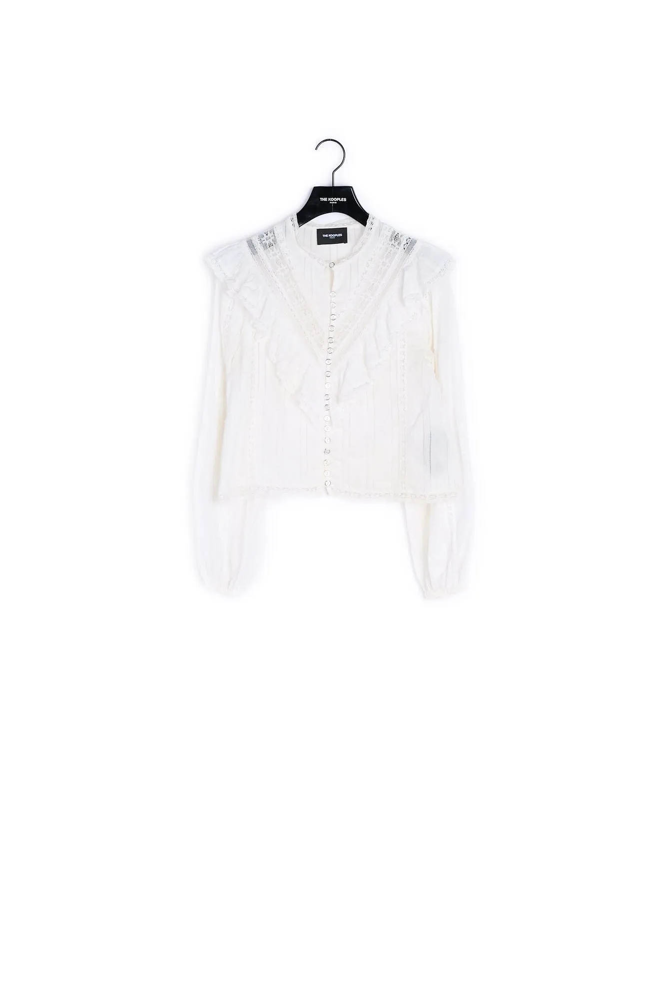 Top coton blanc détails brodés