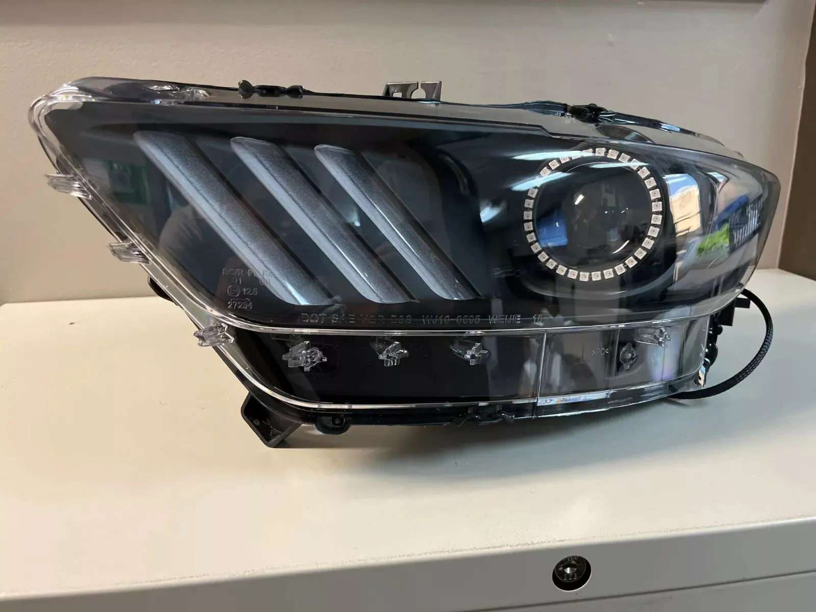USED ORACLE 2015-2017 FORD MUSTANG HEADLIGHTS -DYNAMIC COLORSHIFT RGB A -BLACK