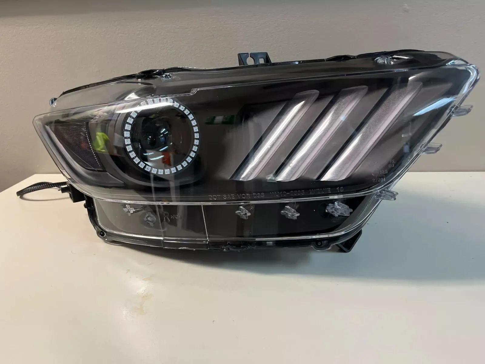 USED ORACLE 2015-2017 FORD MUSTANG HEADLIGHTS -DYNAMIC COLORSHIFT RGB A -BLACK