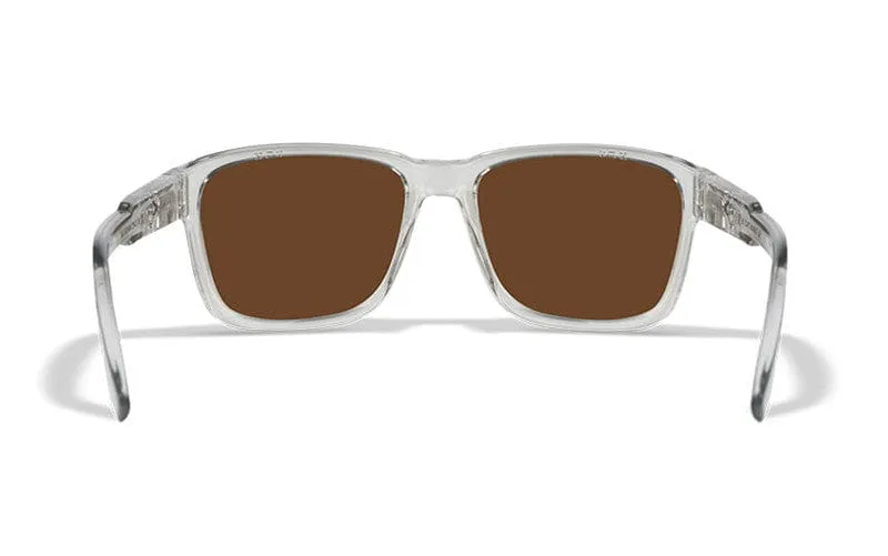 WILEY X TREK CAPTIVATE™ POLARIZED GREEN MIRROR - GLOSS CRYSTAL LIGHT GREY FRAME