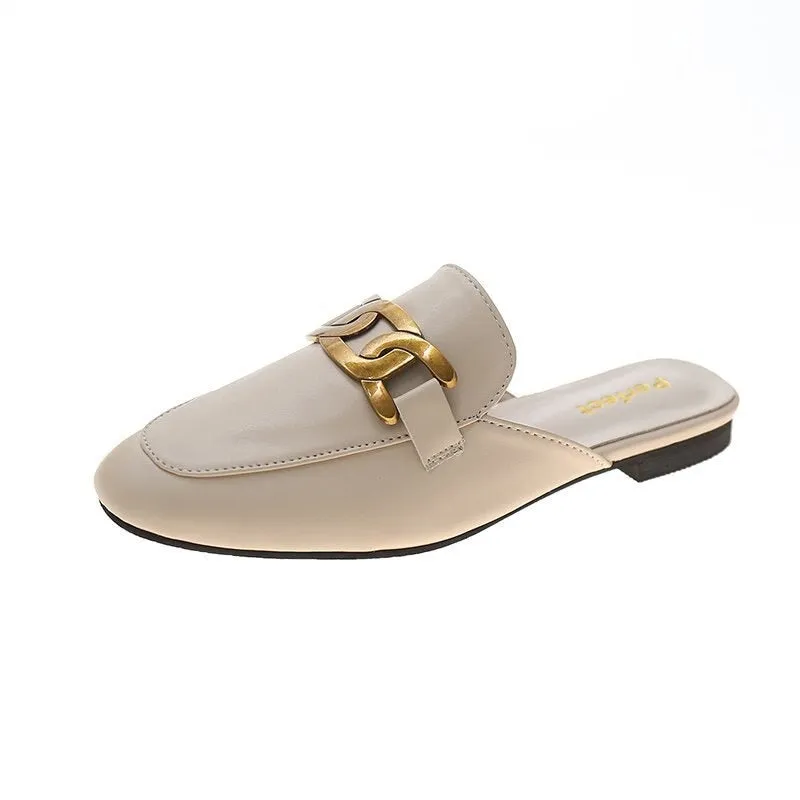 Women's Summer Casual Med Square Heel Loafers