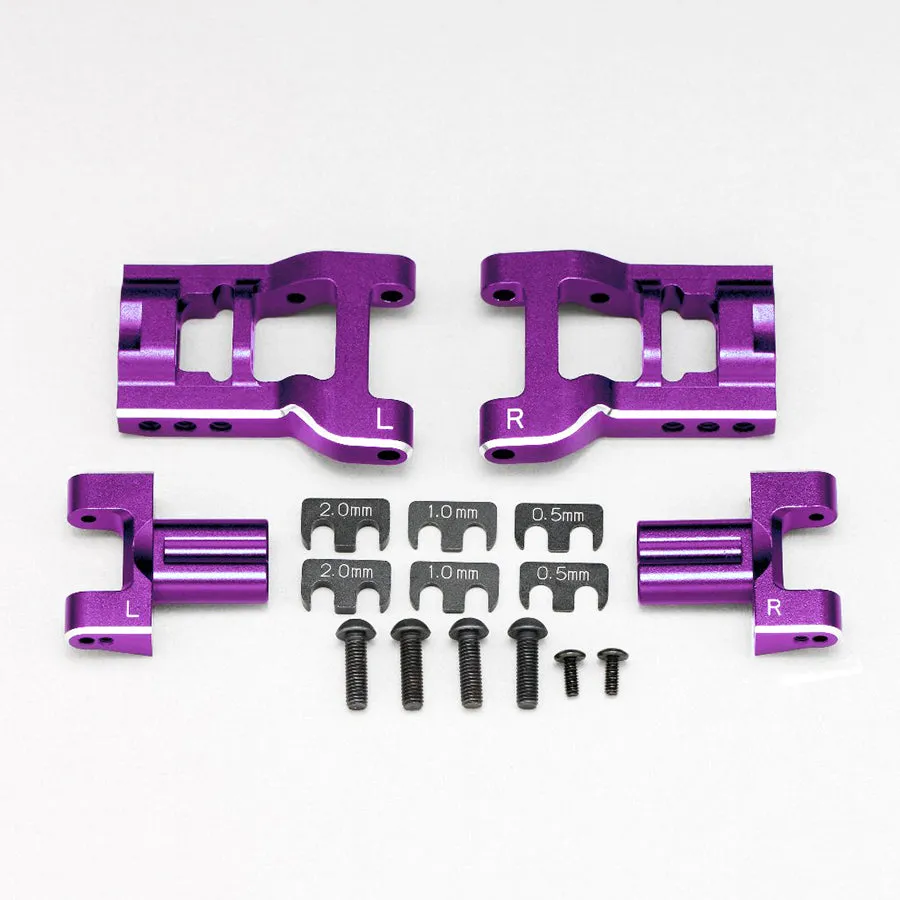 Yokomo Adjustable Rear H-Arm Kit - Short Type Purple